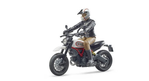 BRUDER 63051 Figúrka + motorka Ducati Scrambler Desert Sled